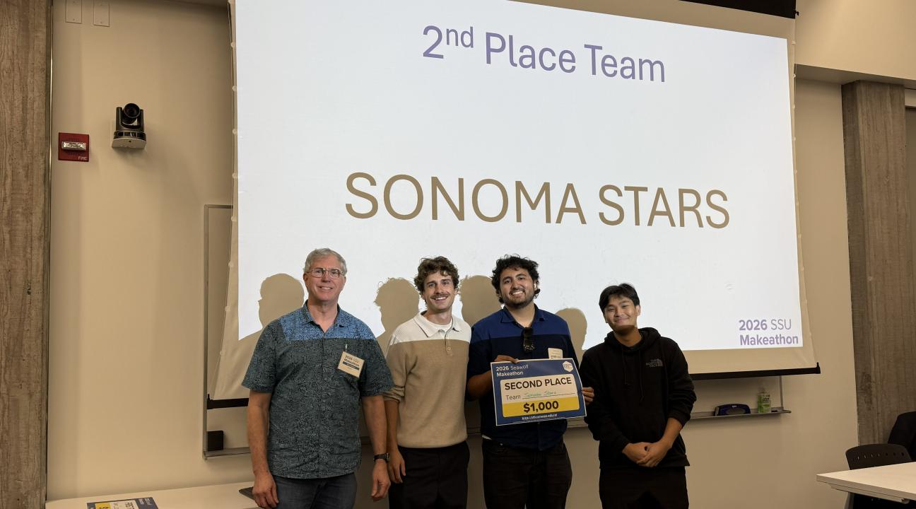 Winning Students Pose with their Award Certificate During the 2026 Makeathon