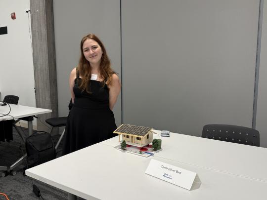 A Student Showcases her Project Demo at the 2026 Makeathon
