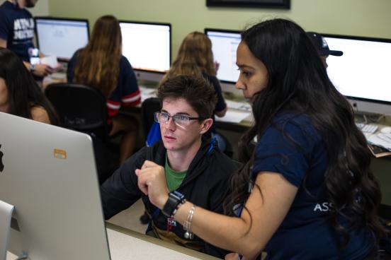students in a computer lab
