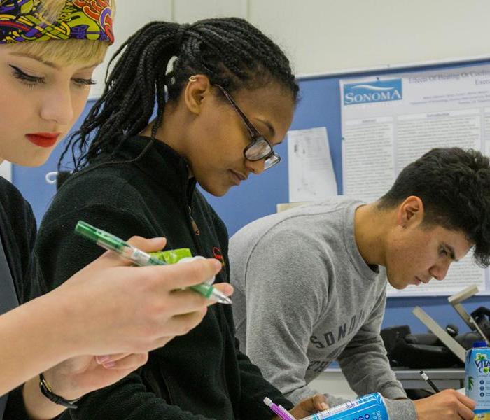 students doing research in a lab