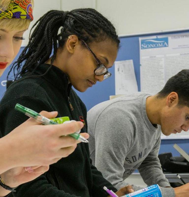 students doing research in a lab