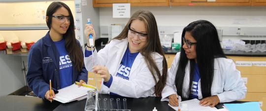 Students working in lab