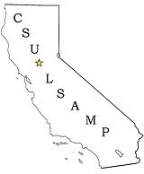 Photo of state of California with the letters CSU LSAMP